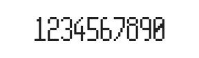 5×11数字点阵字体 ddN511AB1691