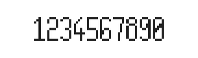 5×11数字点阵字体 ddN511AB1692