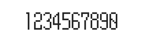 5×11数字点阵字体 ddN511AB1693