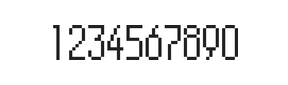 5×11数字点阵字体 ddN511AB1697