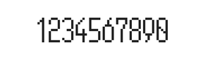 5×11数字点阵字体 ddN511AB1700