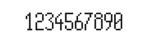 5×11数字点阵字体 ddN511AB1703
