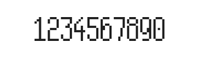5×11数字点阵字体 ddN511AB1704