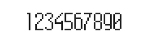 5×11数字点阵字体 ddN511AB1707