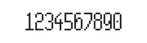 5×11数字点阵字体 ddN511AB1708