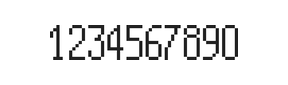 5×11数字点阵字体 ddN511AB1709