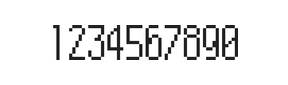 5×11数字点阵字体 ddN511AB1711