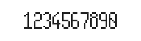 5×11数字点阵字体 ddN511AB1713