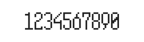 5×11数字点阵字体 ddN511AB1722