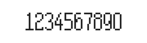 5×11数字点阵字体 ddN511AB1729