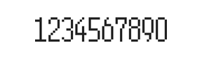 5×11数字点阵字体 ddN511AB1731