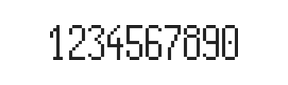5×11数字点阵字体 ddN511AB1733