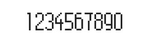 5×11数字点阵字体 ddN511AB1736