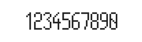 5×11数字点阵字体 ddN511AB1742