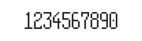 5×11数字点阵字体 ddN511AB1746