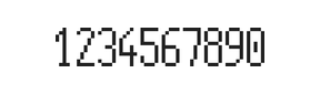 5×11数字点阵字体 ddN511AB1750