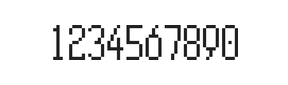 5×11数字点阵字体 ddN511AB1752