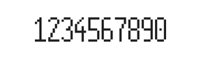5×11数字点阵字体 ddN511AB1762