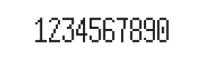5×11数字点阵字体 ddN511AB1767