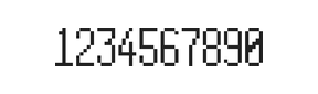 5×11数字点阵字体 ddN511AB1770