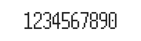 5×11数字点阵字体 ddN511AB1773