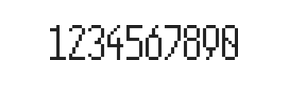 5×11数字点阵字体 ddN511AB1774