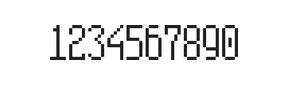 5×11数字点阵字体 ddN511AB1778