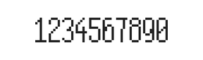 5×11数字点阵字体 ddN511AB1782
