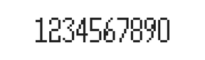 5×11数字点阵字体 ddN511AB1787