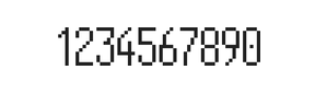 5×11数字点阵字体 ddN511AB1790