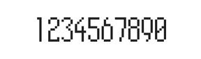 5×11数字点阵字体 ddN511AB1794