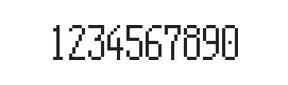 5×11数字点阵字体 ddN511AB1796