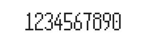 5×11数字点阵字体 ddN511AB1797