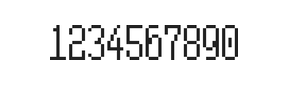 5×11数字点阵字体 ddN511AB1798