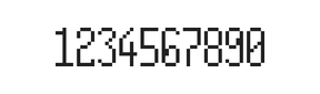 5×11数字点阵字体 ddN511AB1801