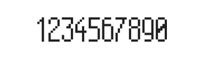 5×11数字点阵字体 ddN511AB1802