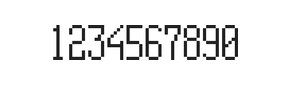 5×11数字点阵字体 ddN511AB1806