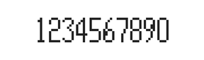 5×11数字点阵字体 ddN511AB1808