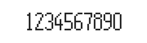 5×11数字点阵字体 ddN511AB1817