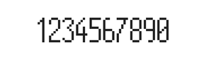 5×11数字点阵字体 ddN511AB1824