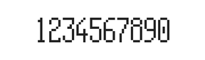 5×11数字点阵字体 ddN511AB1826