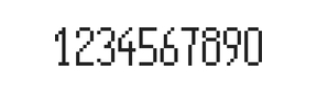 5×11数字点阵字体 ddN511AB1831