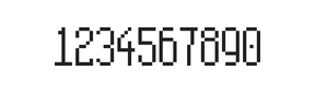 5×11数字点阵字体 ddN511AB1835