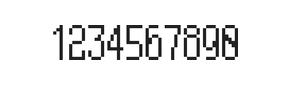 5×11数字点阵字体 ddN511AB1839