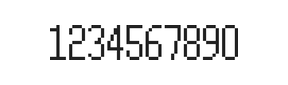 5×11数字点阵字体 ddN511AB1847