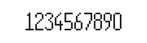 5×11数字点阵字体 ddN511AB1848