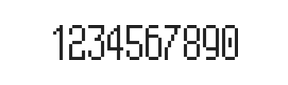 5×11数字点阵字体 ddN511AB1849