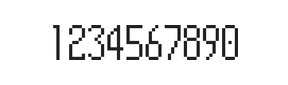 5×11数字点阵字体 ddN511AB1857