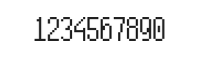 5×11数字点阵字体 ddN511AB1863