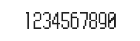 5×11数字点阵字体 ddN511AB1867